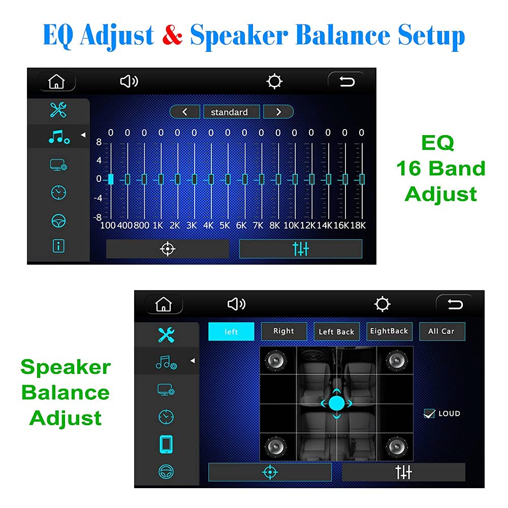 Camecho Android Auto Head Unit Double Din Car Stereo Apple Play 7 Inch Bluetooth Car Stereo