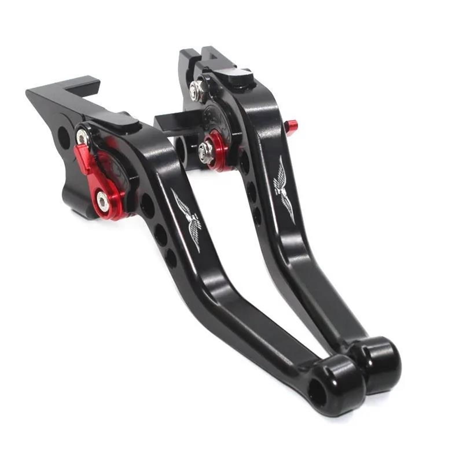 UYFYQECJY for Moto Guzzi Breva 850 1100 1200 Griso BREVA 1100 Norge 1200 GT8V CNC Motorcycle Adjustable Brake Clutch Levers Parts(Black-A)