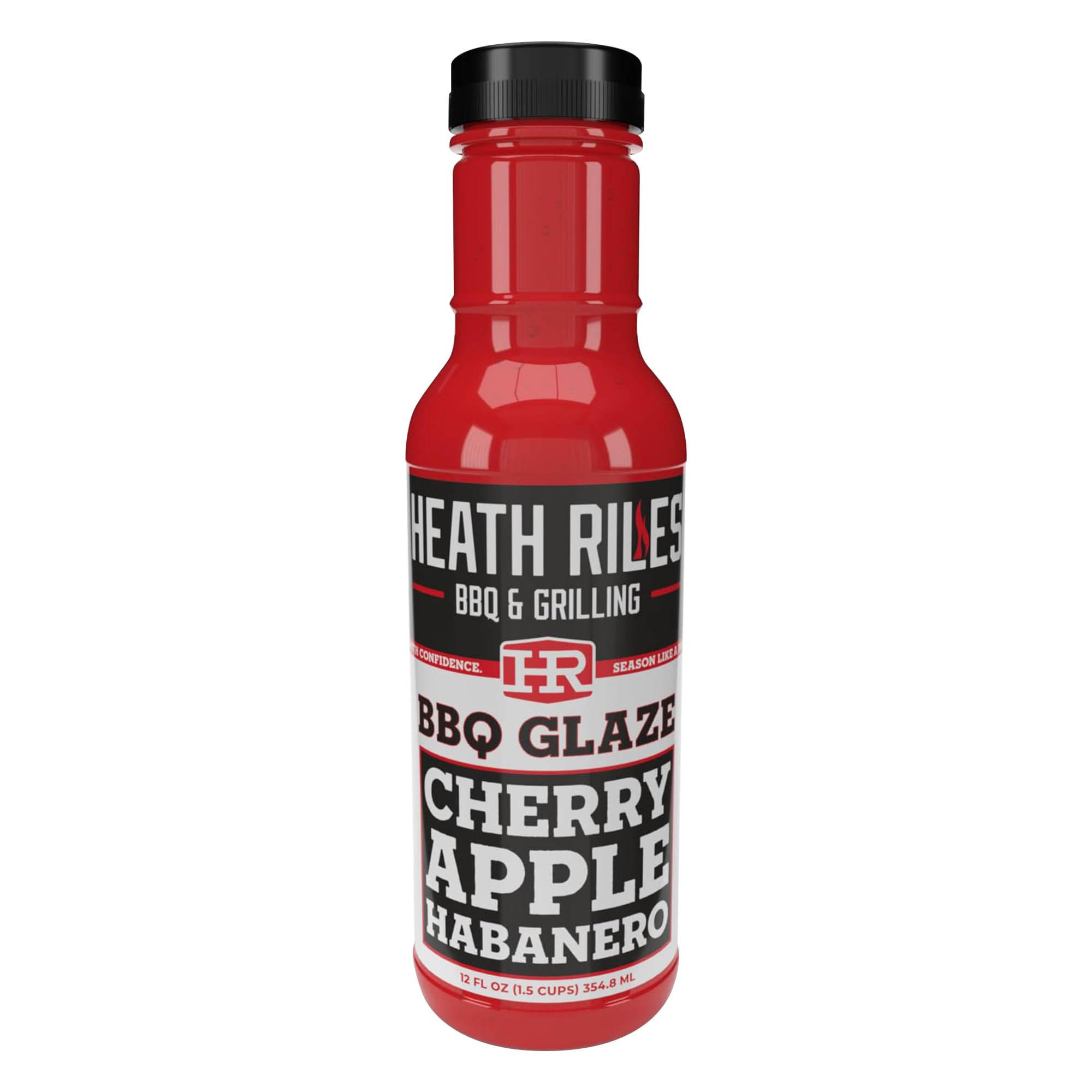 Heath Riles BBQ Cherry Apple Habanero BBQ Glaze – Rib Candy Apple Cherry Habanero, Sweet & Spicy Rib Glaze for Pork or Ham – 70+ BBQ Championships, 12 oz