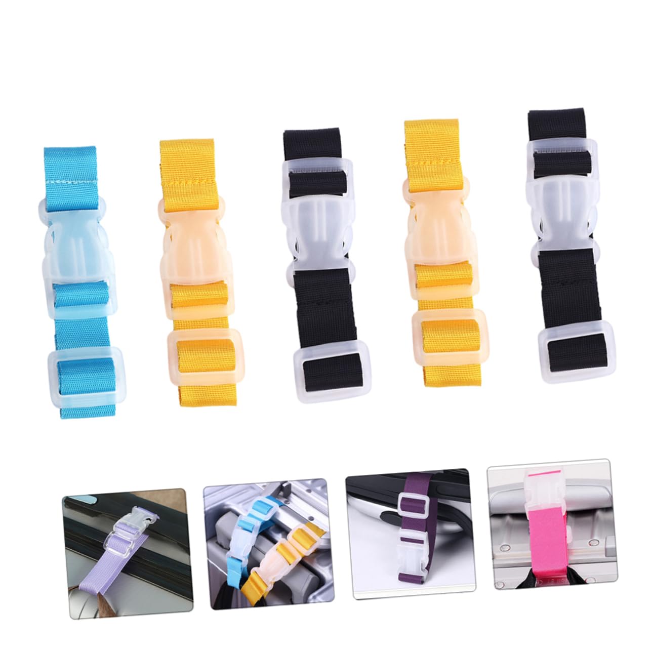 3 Set Cinghie Regolabili Per Valigia Con Fibbia Pratica E Leggera Per Viaggi E Sicurezza Luggage Belt Multi 5 Pezzi*3