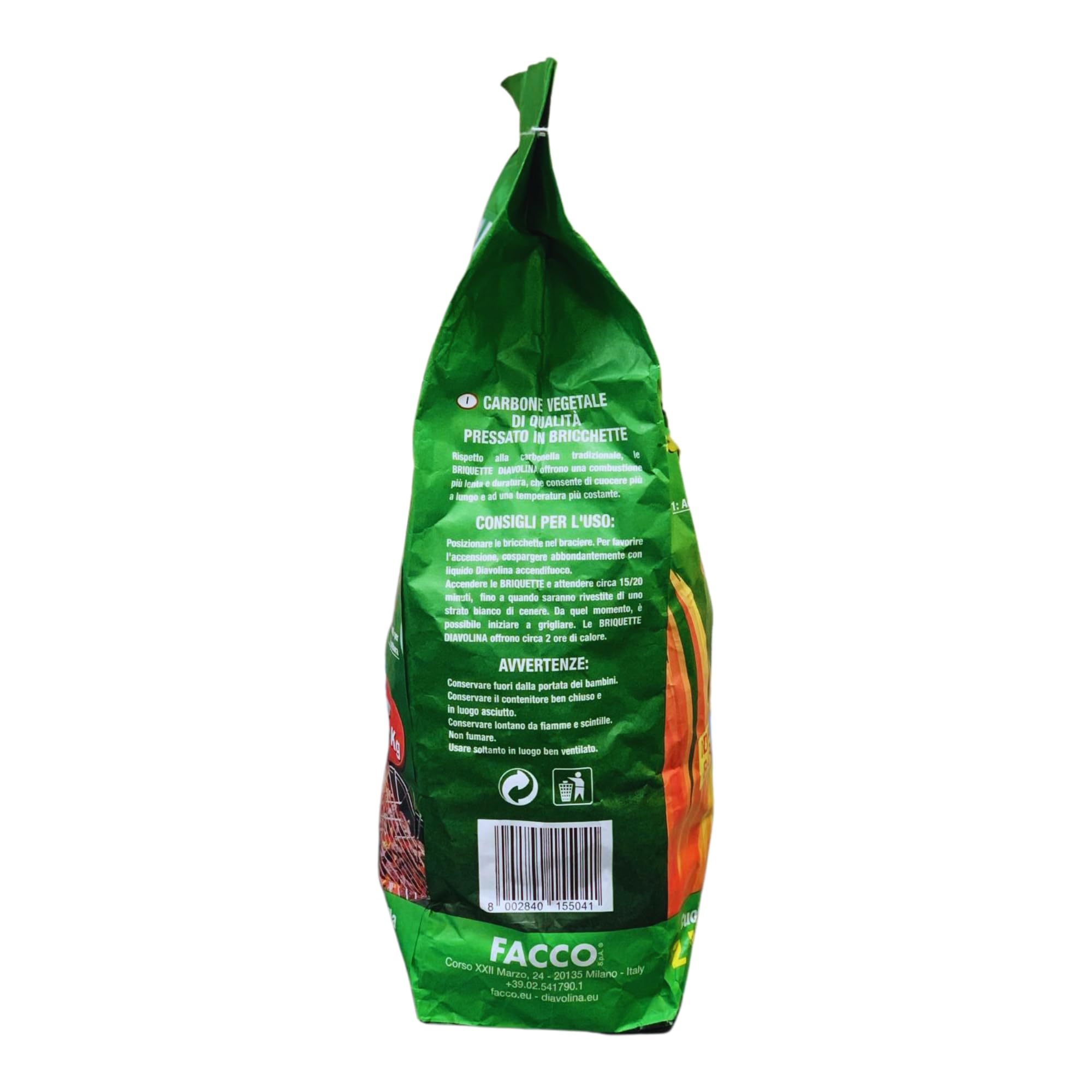 CARBONE VEGETALE Di Qualità Pressato in Bricchette Ideale Per Barbecue, 2,5 Kg. (4)
