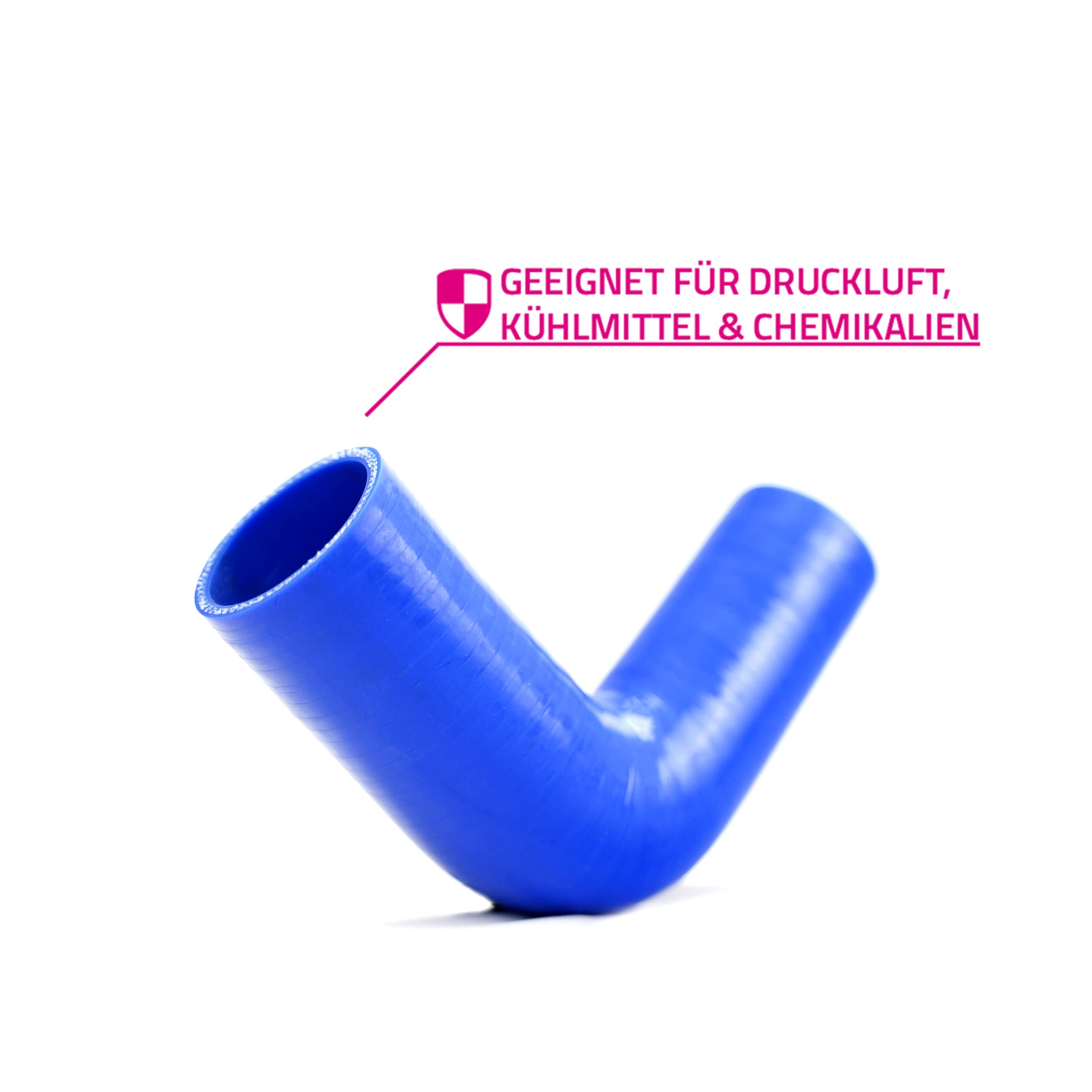 Coude De Réduction En Silicone 45° - Ø 70-60 Mm, Bleu, Renforcé Polyester | NovaNox®