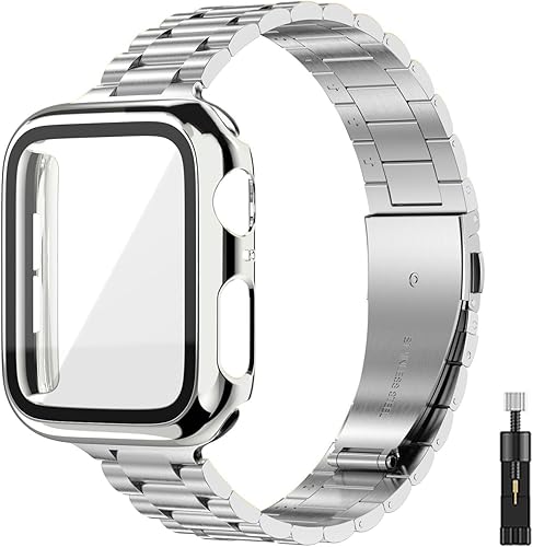 Miniatura 1 de Correa para Apple Watch de 1.496 pulgadas, 1.575 pulgadas, 1.614 pulgadas, 1.654 pulgadas, 1.732 pulgadas, 1.772 pulgadas, con cubierta facial,