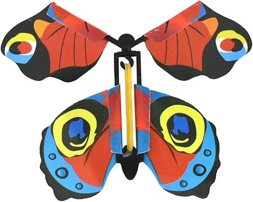 Miniatura 2 de NOVELTY GIANT WWW.NOVELTYGIANT.COM Wind Up - Mariposas voladoras que se esconden en libros y tarjetas de cumpleaños, banda de goma, mariposa mágica,