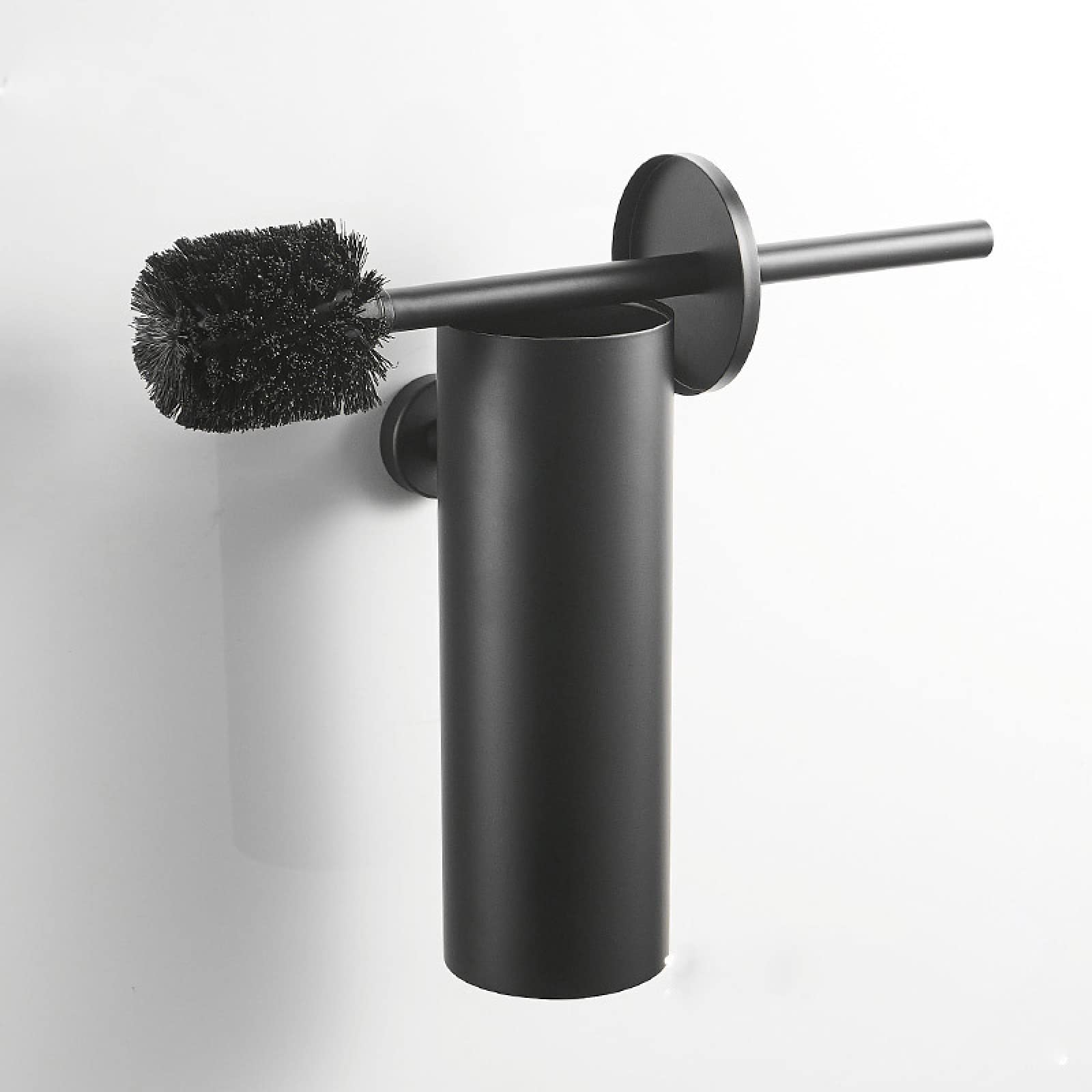 Scopini per WC, Set scopino for WC in acciaio inossidabile da 2 pezzi con supporto a parete, canna lunga perforata