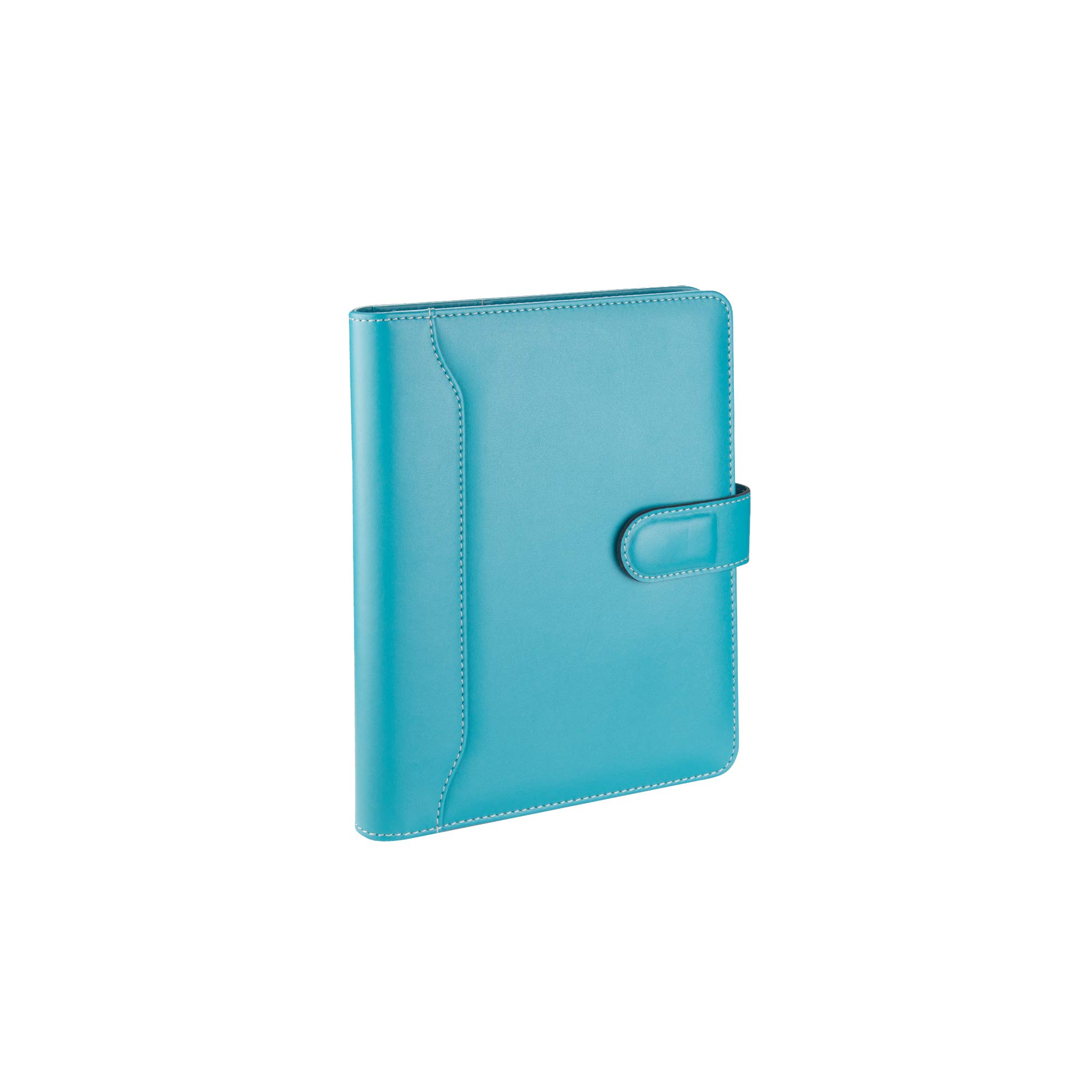 2K 5259 Ajanda TARİHSİZ Kareli 17x24 cm. Ajanda/Defter Hesap Makineli Suni Deri Organizer, Turkuaz