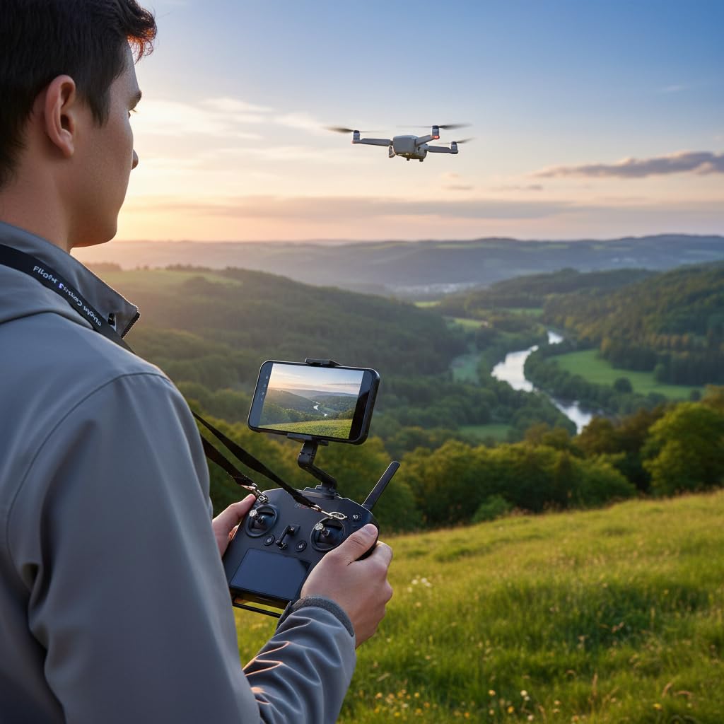 Cinghia da Collo RC Drone, Tracolla Regolabile con Cordino con Fibbia a Sgancio Rapido Nera per Avata Drone per Telecomando FPV