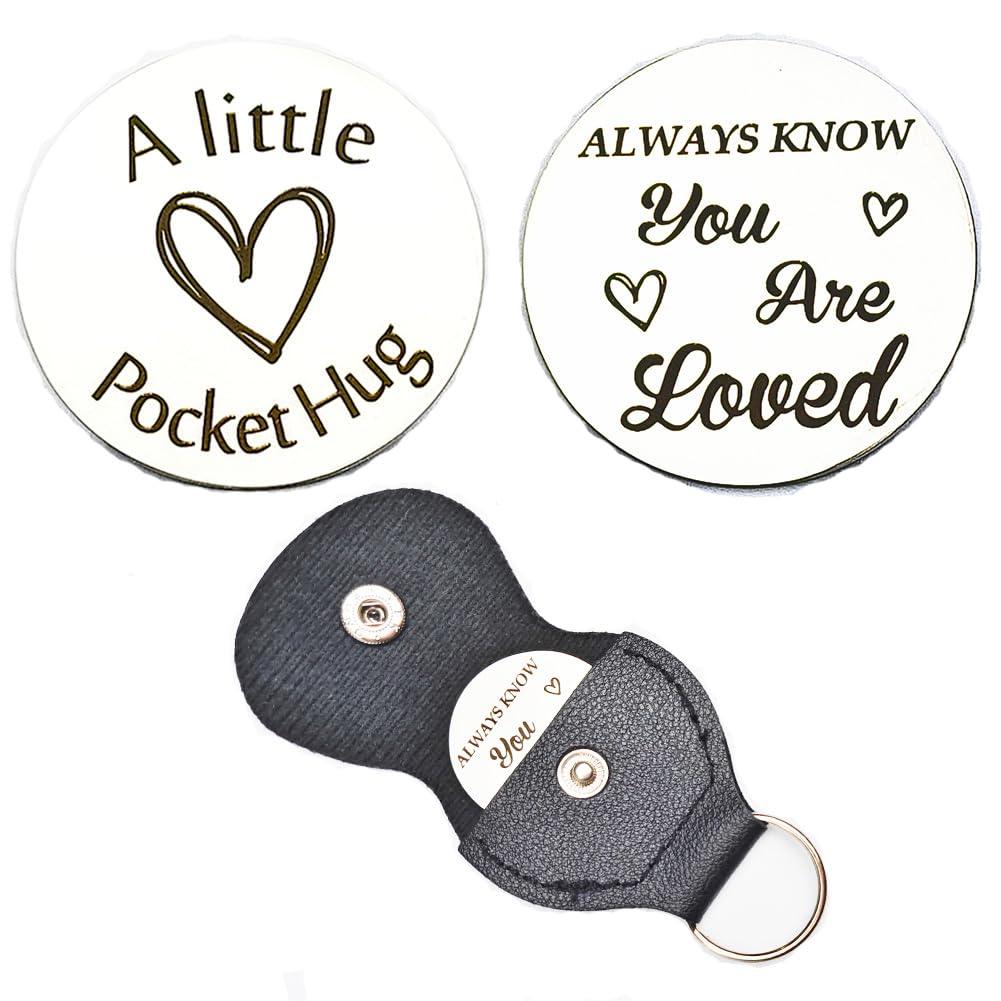 Pocket Hug Token Gift Keychain Christmas Birthday Gifts Long Distance Relationship PU Hug Tokens Keepsake Inspirational Gift