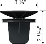 Blanco Essential Garbage Disposal Flange with Waste Scraper - 3.5" Kitchen Sink Disposal Flange, Fits Standard 3-Bolt Garbage Disposals, Color-Coordinated for Blanco SILGRANIT Sinks, Coal Black