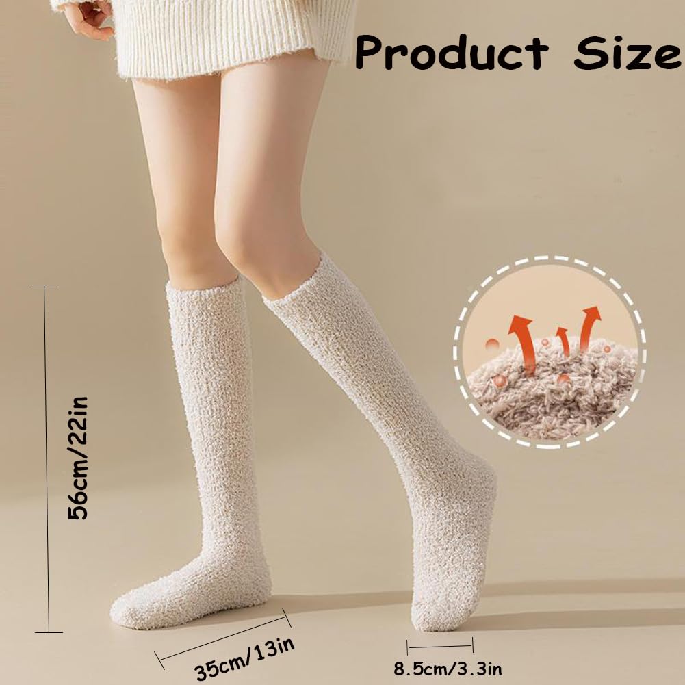 flintronic Calzini Donna Invernali, Calzini Morbidi e Termici, Calzini Pelosi Morbide Soffici, Calzini Spessi per Pavimento in Pile Corallo per Pantofole, Letto, Casa, Dormire