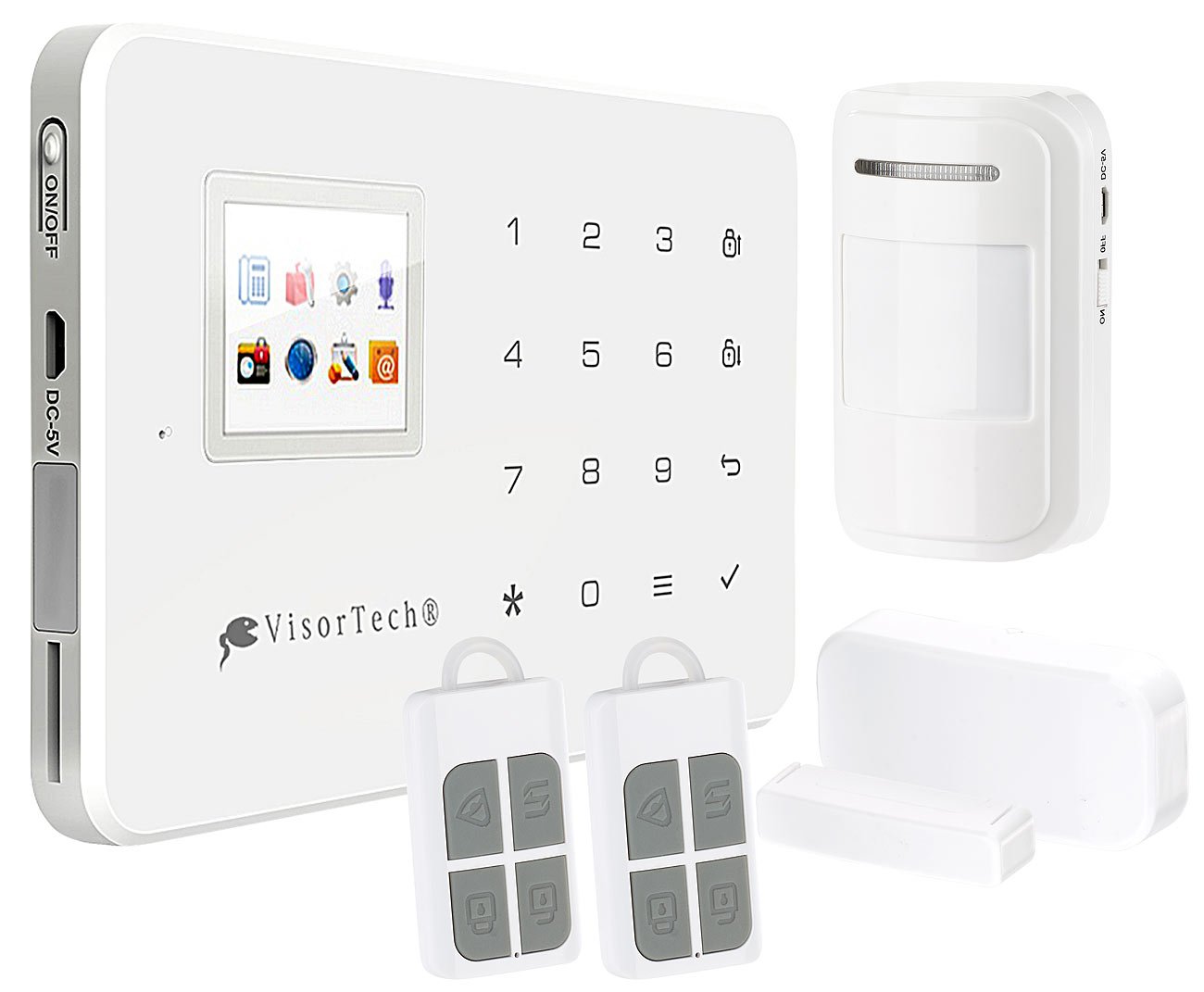 VisorTech Alarmanlage Wohnwagen: WLAN-Alarmanlage XMD-5400.WiFi mit GSM-Handynetz (Versandrückläufer) (Boot Alarmanlage, Wohnung WLAN, Kfz Ladegerät)
