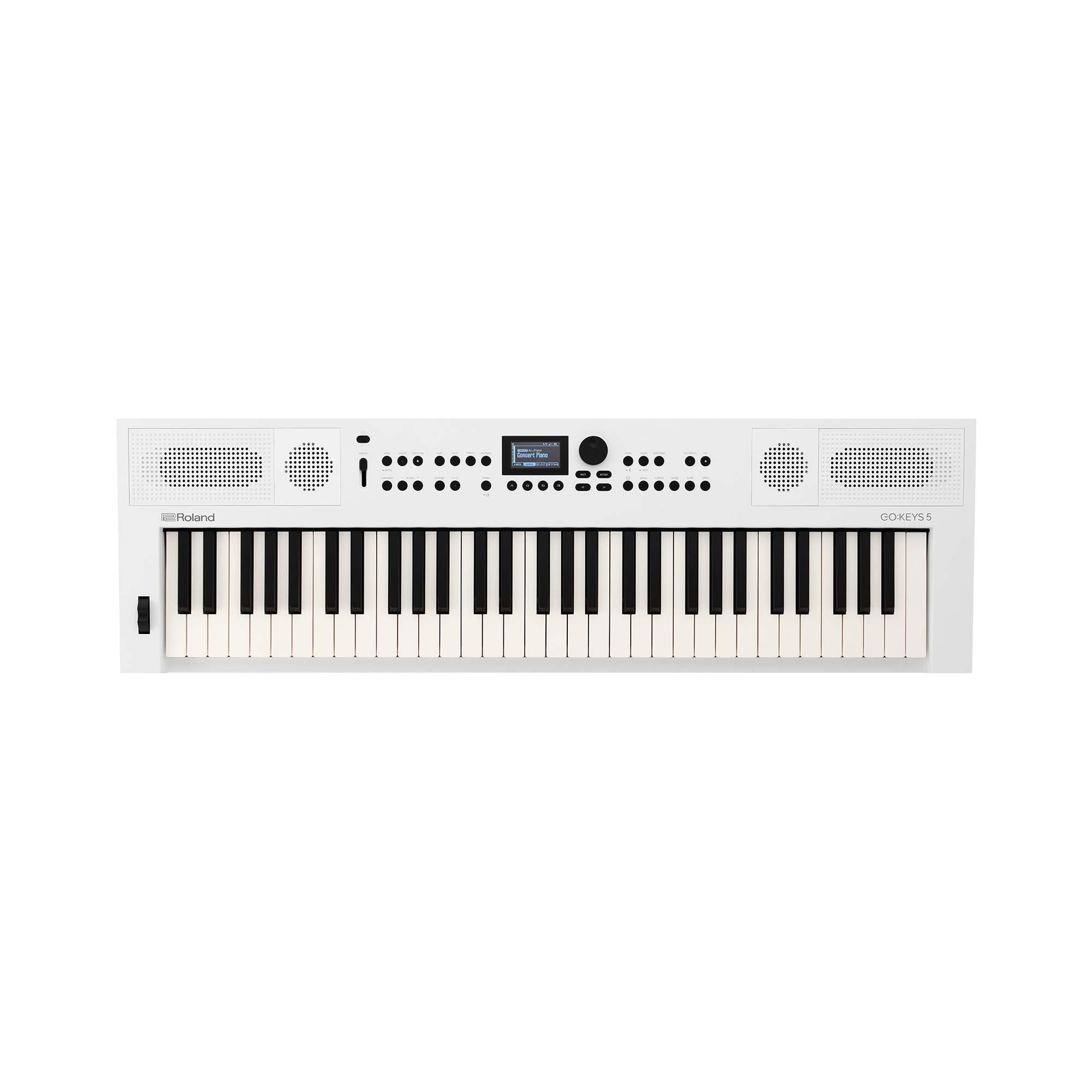 Clavier de création musicale GO:KEYS 5 Roland | Clavier à 61 touches | Générateur ZEN-Core avec plus de 1000 sons intégrés | Haut-parleurs stéréo | Entrée micro – Blanc