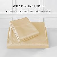Vista 68 de HENGWEITEXT 18 Inch Cal King Sheets Deep Pocket,4 Piece Sheet Set Breathable and Cooling,Microfiber Sheet Set Deep Pocket,Wrinkle Free Shrinkage &