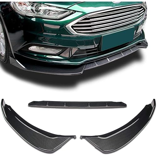 Stay Tuned Performance PU/696/PCF Carbon Fiber Print Front Bumper Body Kit Lip 3PCS Compaitble With 2017-2018 Fusion/Mondeo