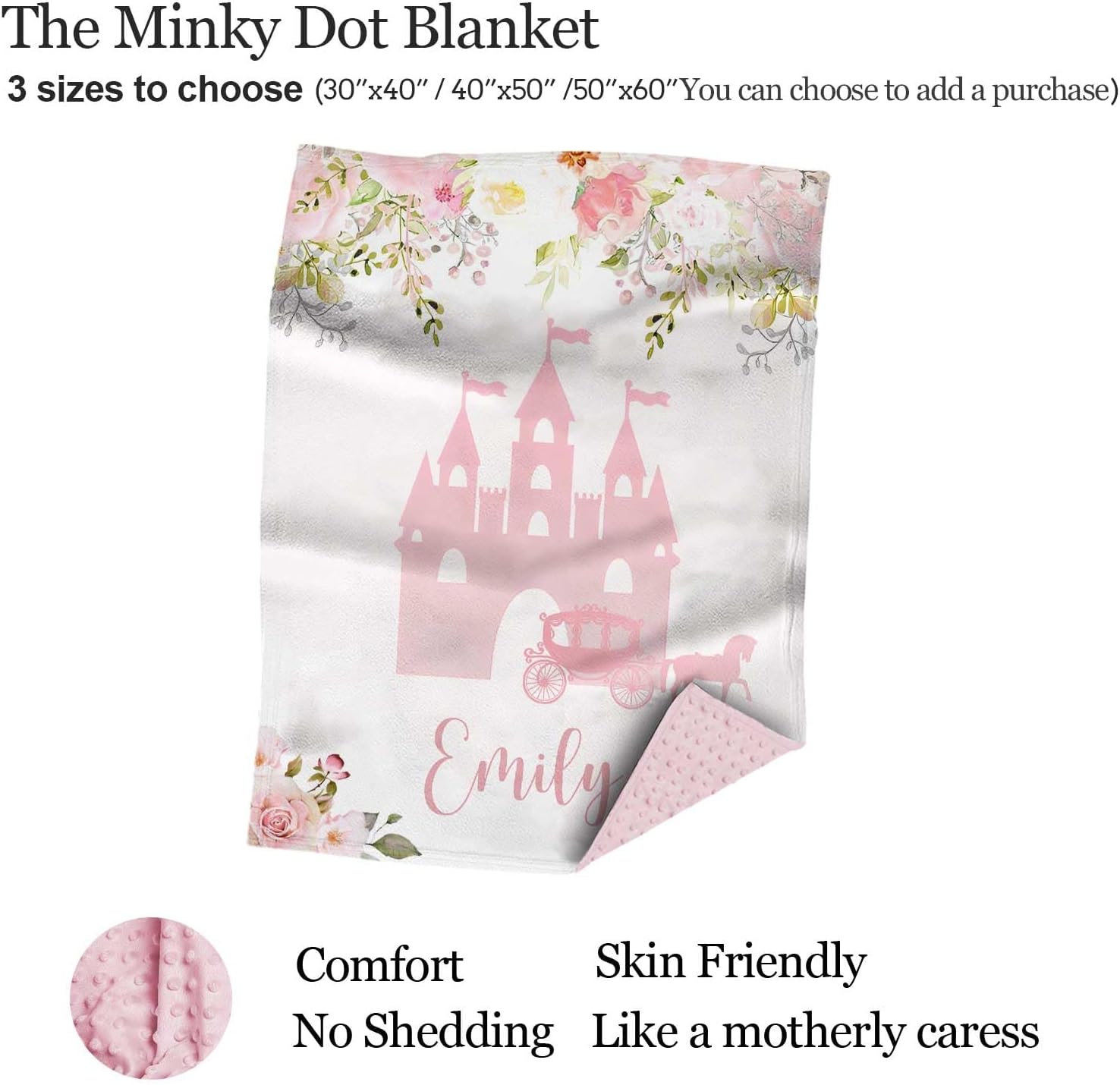Personalized Baby Crib Sheets for Girls, Custom Princess Fitted Crib Bed Sheets with Name, Breathable Standard Crib Mattress Sheets(52"x 28"x 8")