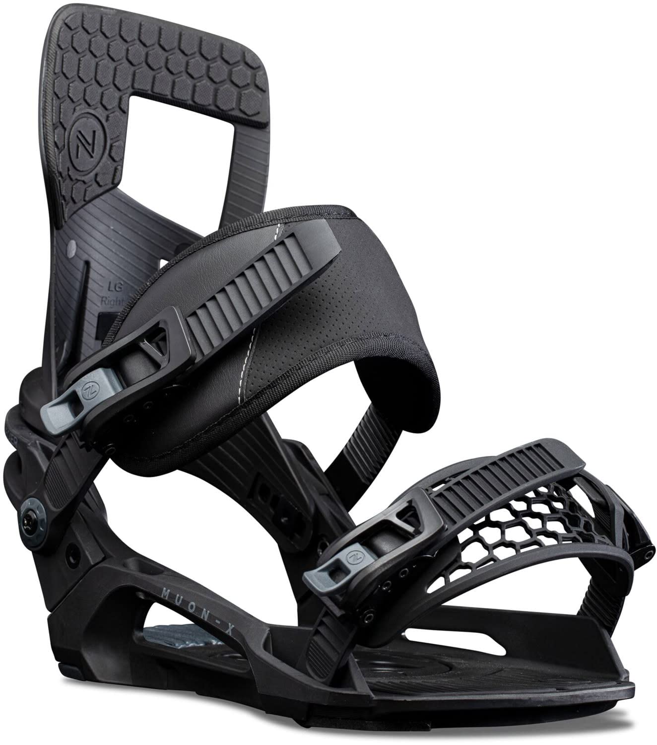 Nidecker Muon-X Men's Snowboard Bindings, Black, Medium