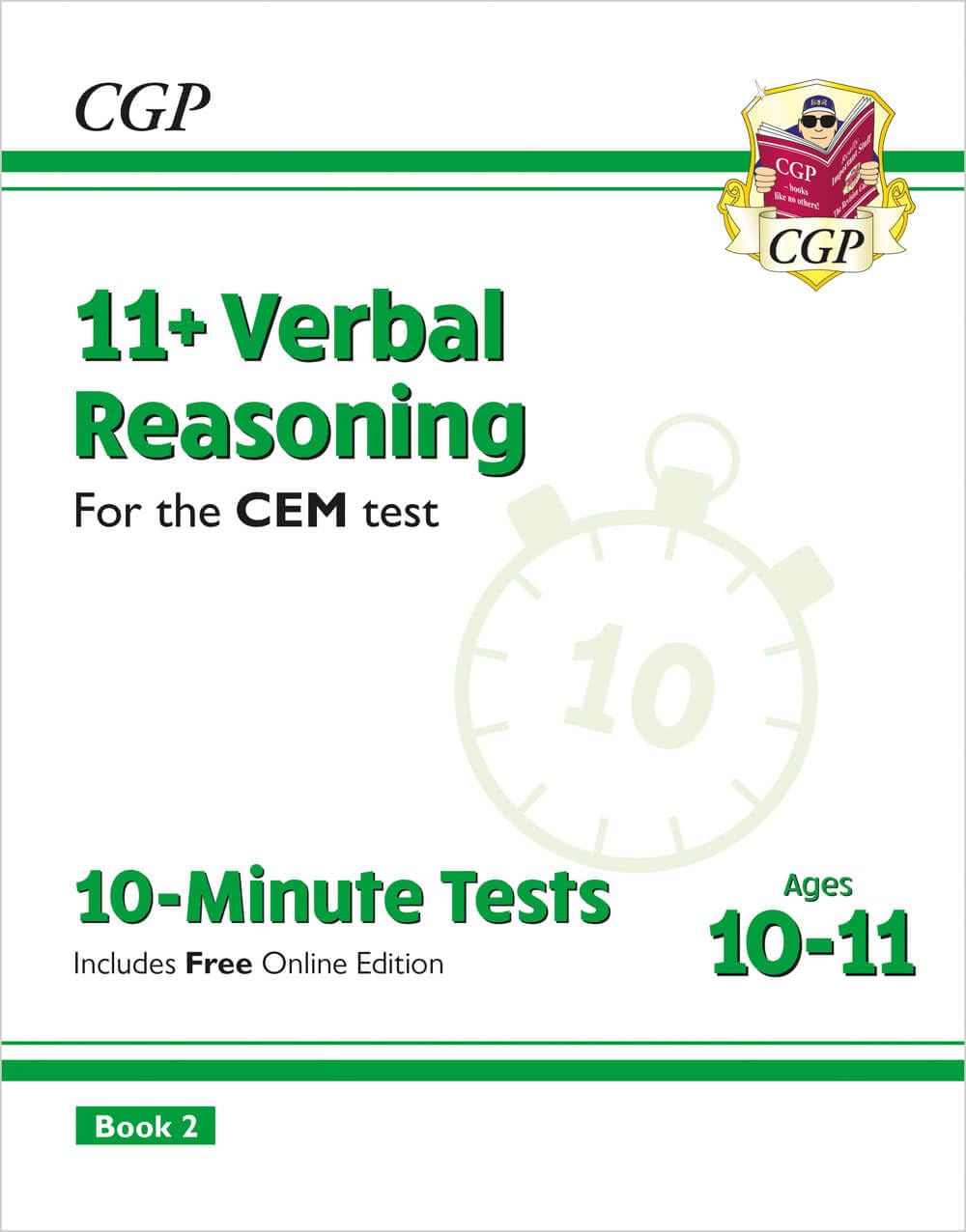 11+ CEM 10-Minute Tests: Verbal Reasoning - Ages 10-11 Book 2 (with Online Edition): for the 2026 tests (CGP CEM 11+ Ages 10-11)