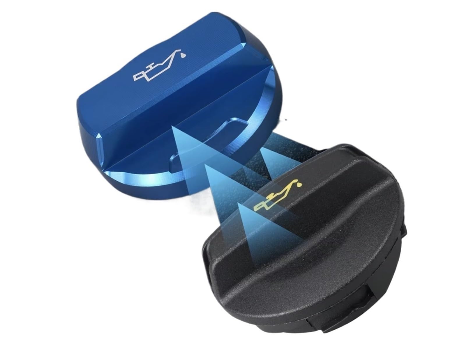 Tapón de llenado de aceite de motor Para SEAT Para Ibiza Para 6J Para Leon Para 5F Tapa Llenado Aceite Aluminio Tapones Repuesto Accesorios 1 Pieza(Blue)