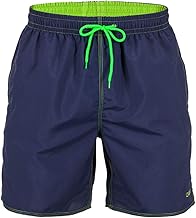 Zagano Badehose Herren Badeshorts, Boardshorts für Männer mit Kordelzug, Badehose, Sporthose, Shorts XXXL Schwarz, hergestellt in der EU