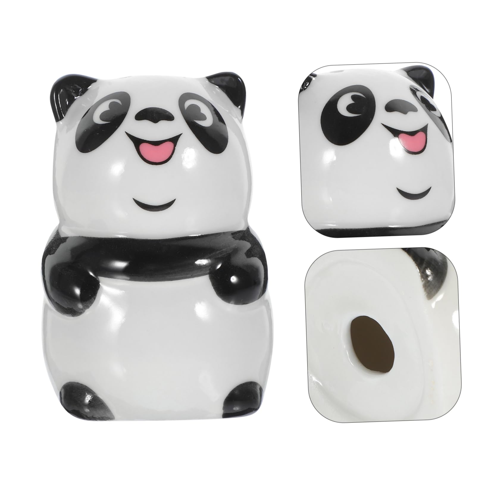 Unomor Panda Ceramic Seasoning Jar Cute Panda Shaped Shaker for Kitchen Condiments for and Cooking Kitchen Accessory for Spice Storage