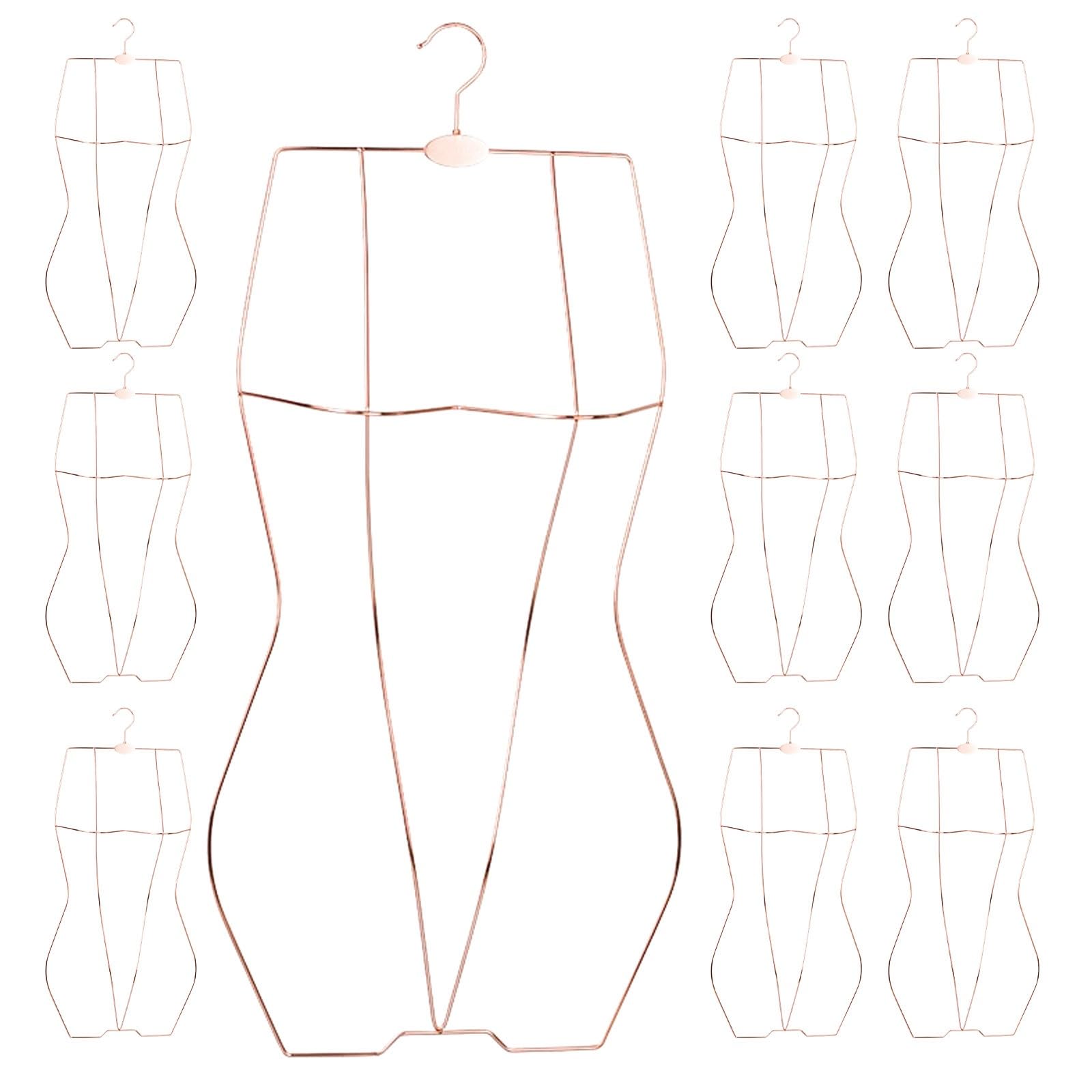 Perchas de maniquí para trajes de baño con acabado metálico de lujo