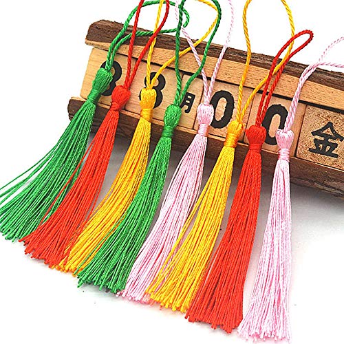 iFancer Bookmark Tassels Bulk Small Mini Sewing Tassels for Jewelry Making Crafts DIY Decoration Tassels ( Handmade, 5 Inch, 20 Colors, 120 PCS )