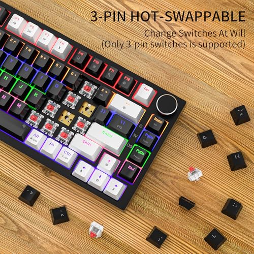 Image of Newmen GM326 Mechanical Keyboard,75% Percent Gaming Keyboard,Wired Keyboard