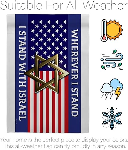 Miniatura 6 de Decoración de Israel - Juego de postes de jardín para el hogar, interior, tumba, patio, letreros para exteriores, bandera de Israel, cartel de sala