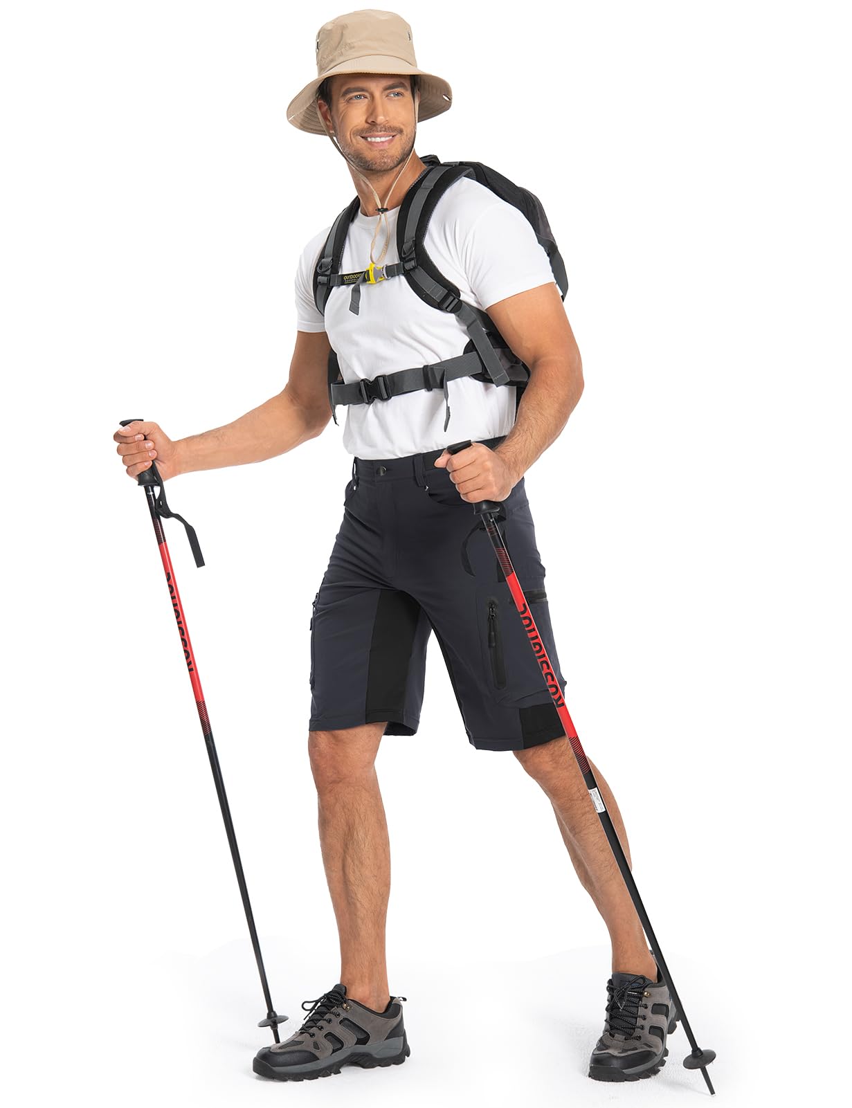 Hiauspor Mountain Bike Shorts Pantalones Cortos Cargo para Hombre