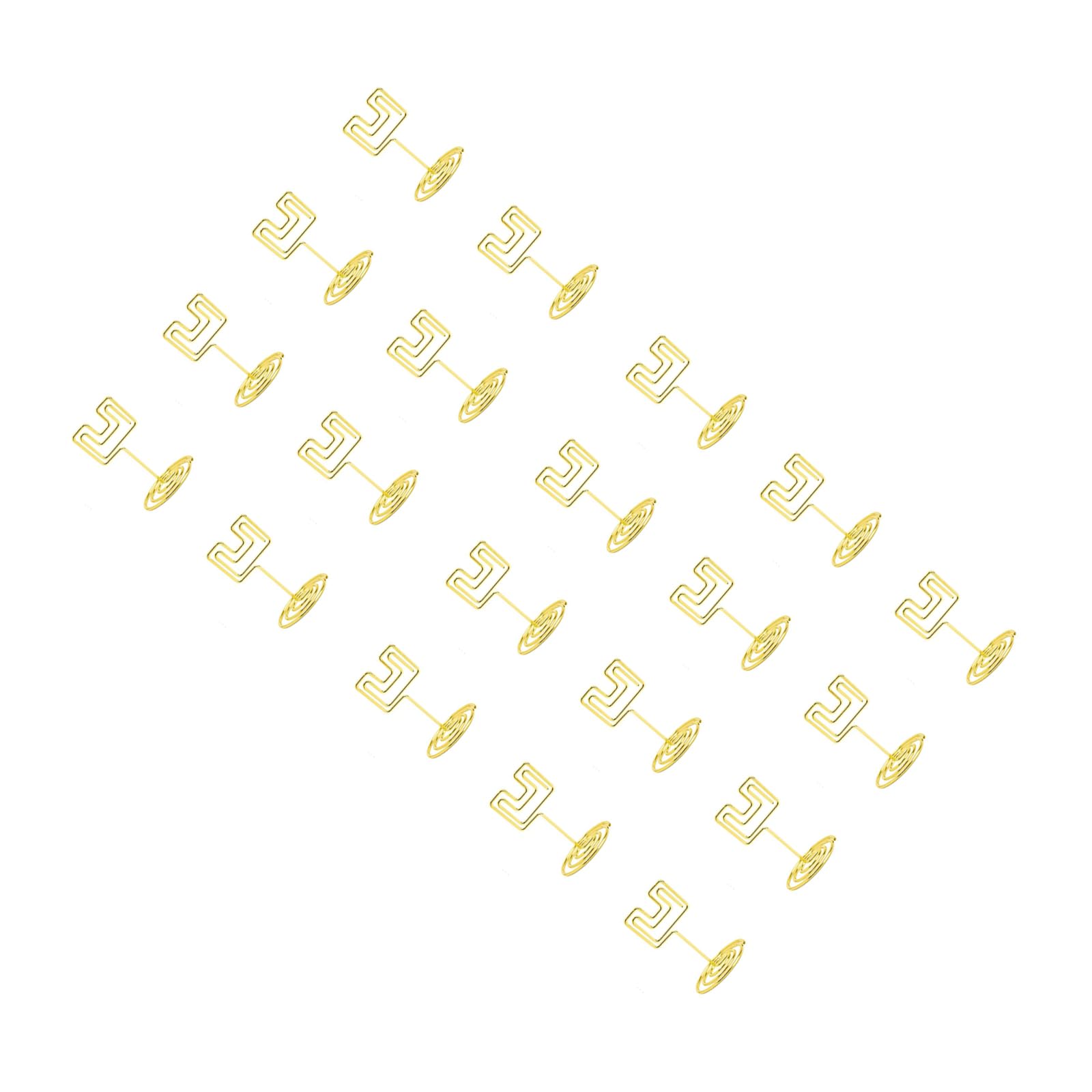 CAZSTYK 20Pcs Decorative Iron Wire Place Card Holder Multipurpose Metal Table Number Holder for Display Memos Notes Picture Place Card Holders for Table