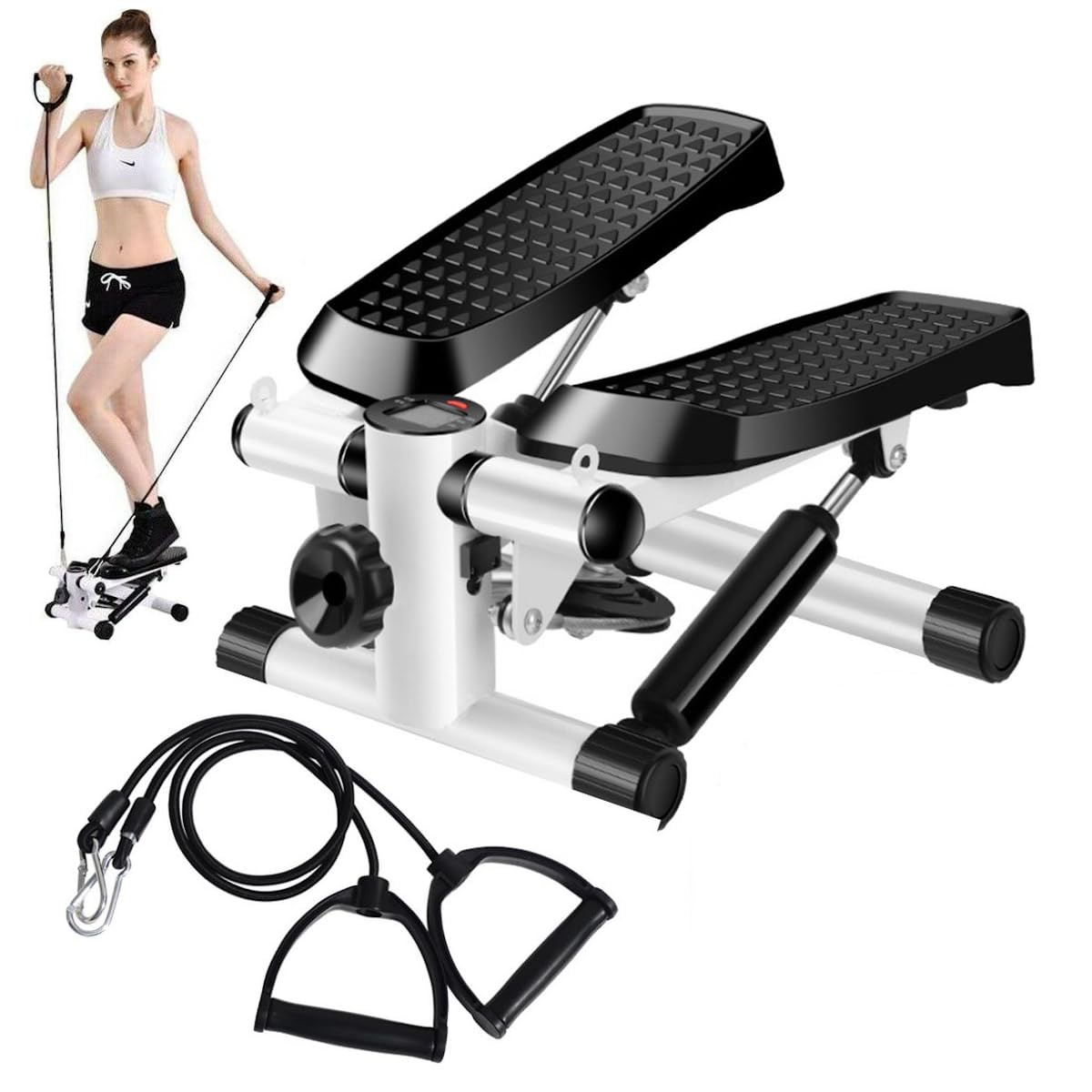 FFitness Fmms504B Stepper Domowy z Funkcją Up Down Swing, Przenośny i Oszczędzający Miejsce Stepper do Ćwiczeń w Domu