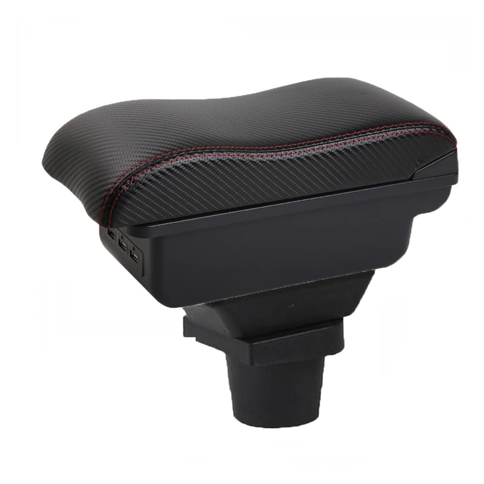 UMDJJU For Focus Mk1 Central Armrest Storage Box Elbow Support For Drivers And Passengers Car Centre Console Armrest Box(B-3USB-Red Line)