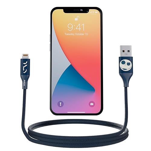 Disney Mickey Mouse - Cargador de repuesto para iPhone de 6 pies de carga rápida  Cable de carga USB trenzado certificado MFI sincronización de