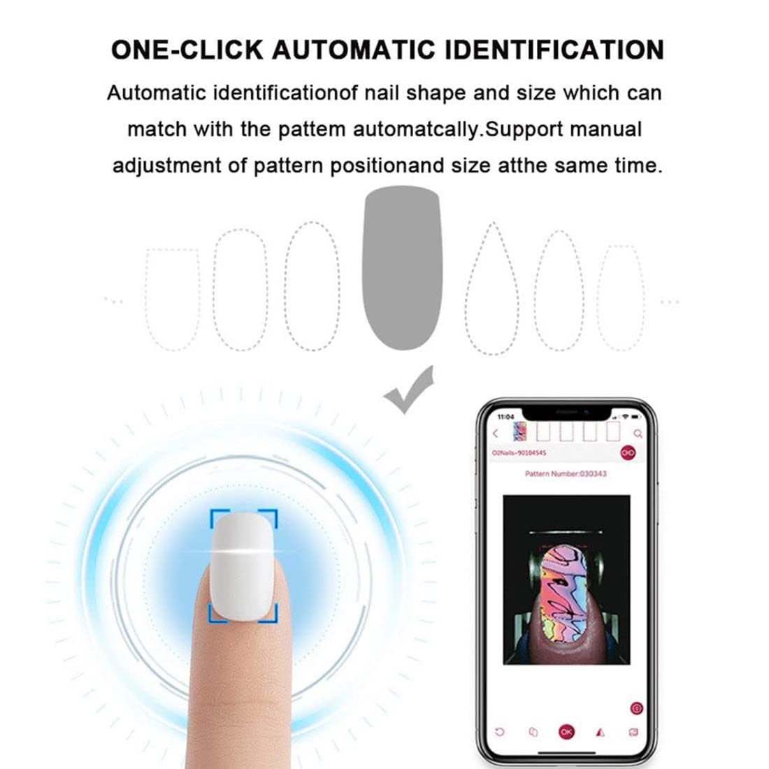 Impresora De Uñas Automática Inteligente, Impresora De Uñas 3D, Soporte WiFi/DIY/USB, Máquina De Esmalte De Uñas Portátil Multifuncional para Salón De Uñas/Manicura/Amantes De Las Uñas