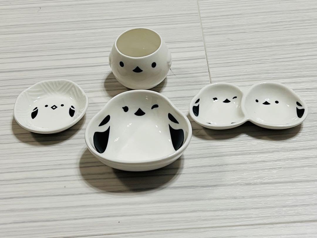 Amazon | シマエナガ 皿 小皿 プレート 陶器 鳥 小鳥 ミニ まとめ売り