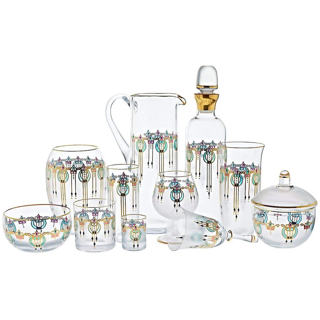 Tischglocke Glocke Klingel Endless Summer H 17,5 cm aufwendig Handbemalt Hochwertiges Glas