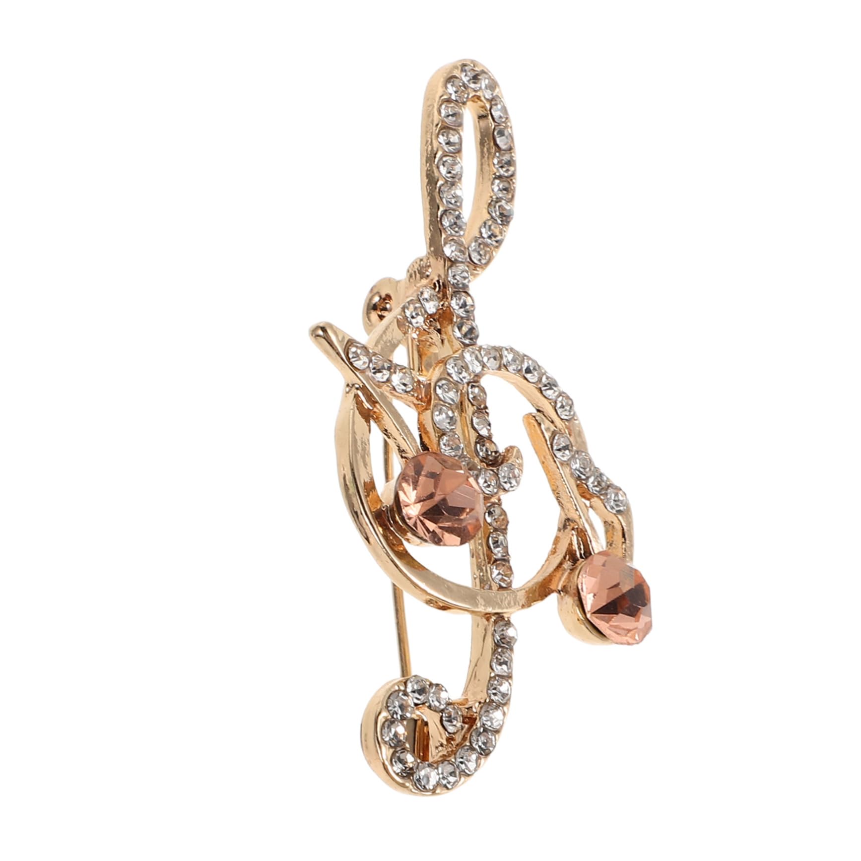 KKXXYQFC Spille a Forma Musicale Accessori Festival Abito in Metallo Abbigliamento Spilla Decorativa Spilla da Uomo con Nota Musicale Spille con Diamanti