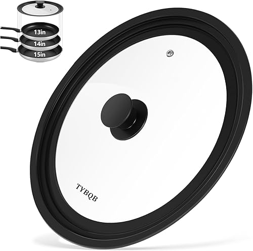 Miniatura 8 de Tapa universal de vidrio de silicona para todas las ollas, apta para microondas, tapa de silicona antideslizante, fácil de limpiar