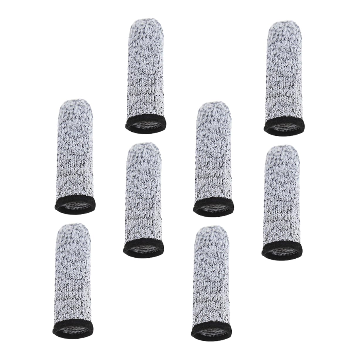 COOLHIYA 4pairs Cut Resistant Gloves Finger Sleeves for Different Sizes Breathable Finger Cots Finger Covers Thumb Cots Reusable Sewing Finger Protector Thumb Guard Hppe Grey