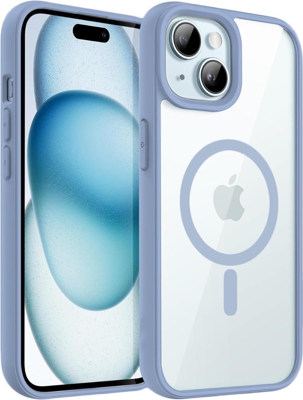 DIZORO iPhone 15 Plus Case,Compatible with MagSafe, Non Yellow Military-Grade Drop Protection & Hard PC Back Cover Slim Transparent Anti-Scratch Shockproof Phone Case (Official Blue) (B0D9YD3PR1) Amazon Price History, Amazon Price Tracker