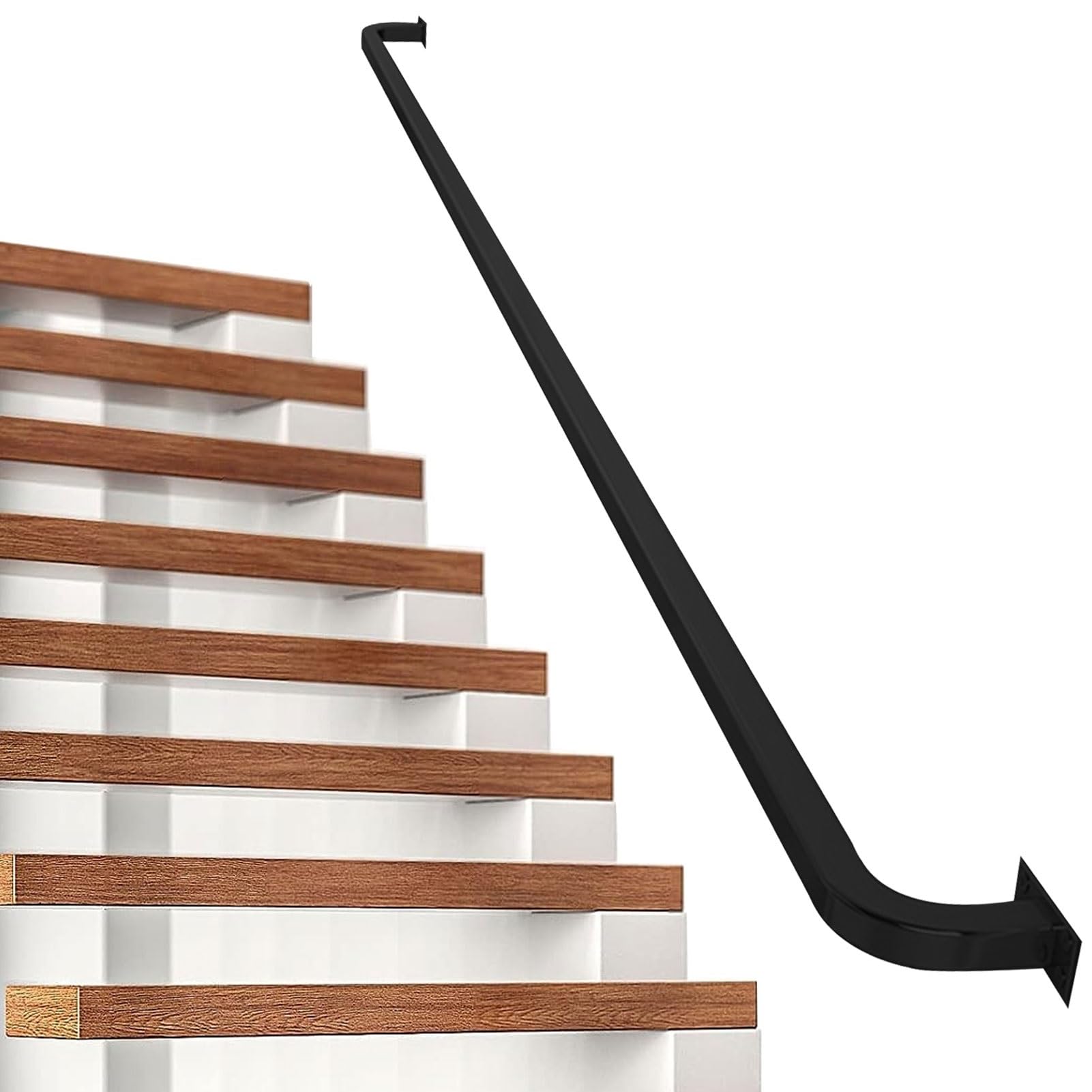 330 cm naścienny zestaw balustrad bezpieczeństwa – biały do wewnątrz/na zewnątrz do korytarzy, strychów i schodów, bezpieczne i stylowe rozwiązanie dla bezpieczeństwa w domu