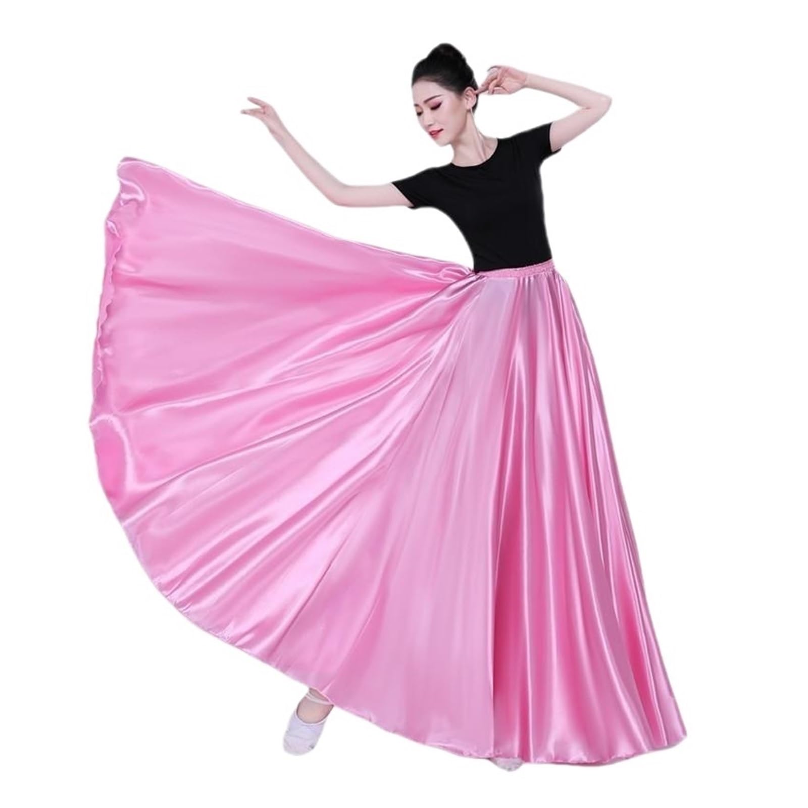 JMORCO Flamenco Women's Dance Skirt, Large Swing Skirt, 720