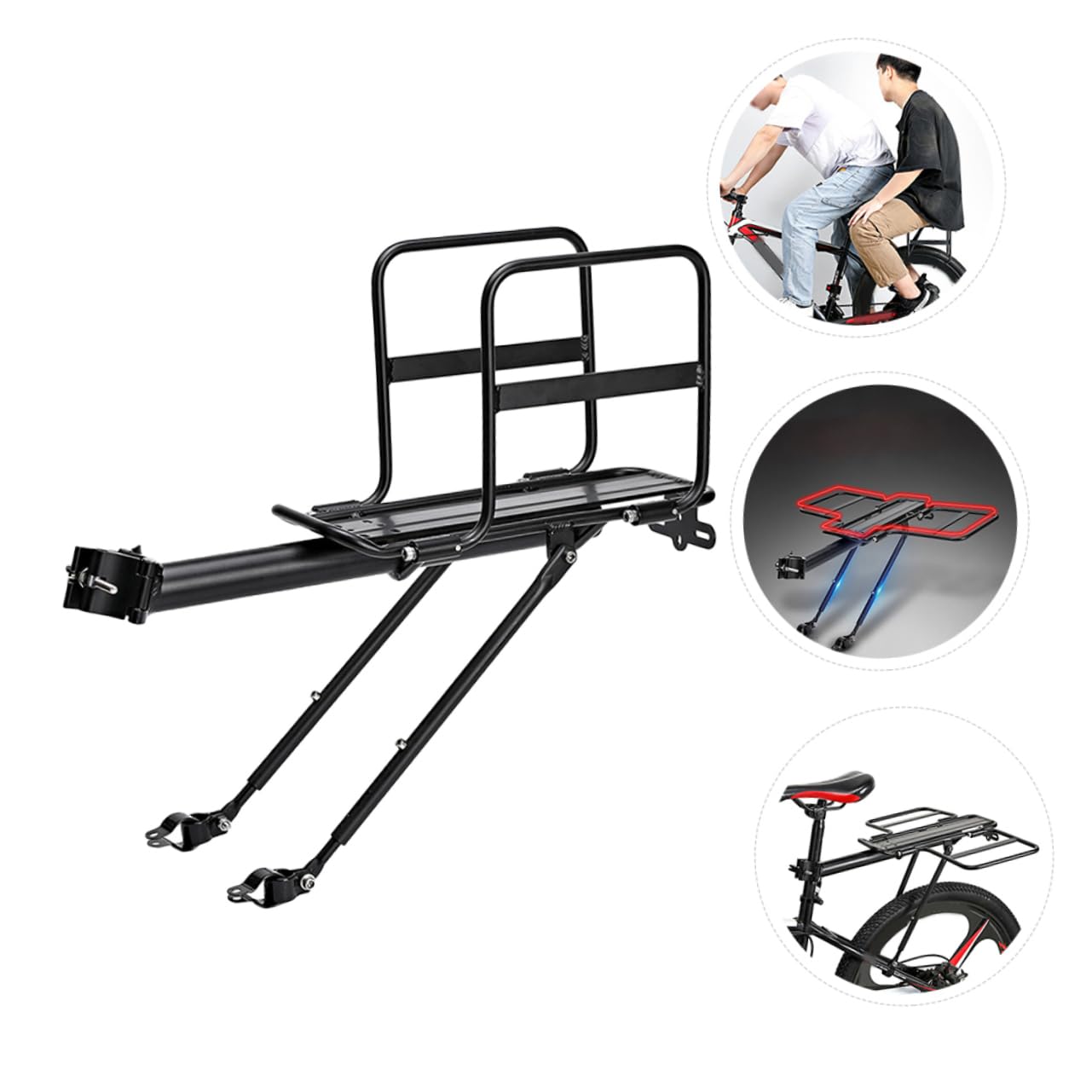 Totority 1pc Rear Rack for Sturdy Mountain Bike Cargo Holder Luggage Carrier for Road for Books Bags and Outdoor Use