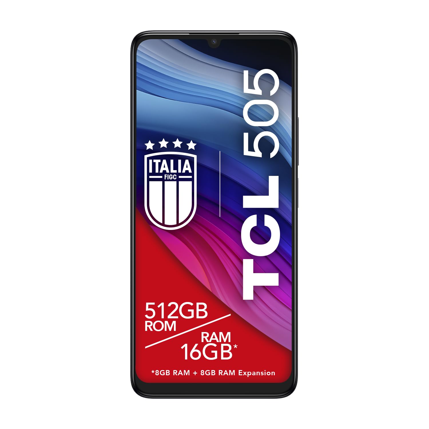 TCL 505 - Smartphone 4G Display 6.75 HD+ 90Hz, 512GB, 16GB RAM (8+8GB RAM expansion), 50Mp Hybrid camera, Android 14, Batteria 5010 mAh, Dual Sim, Space Grey, Cavo USB Type-C Aggiuntivo