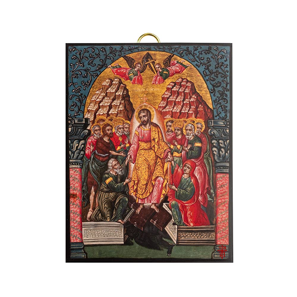 Artis Premium Replicas The Lord's Resurrection 18th Century Greek Orthodox Byzantine Icon (14 x 18 cm)