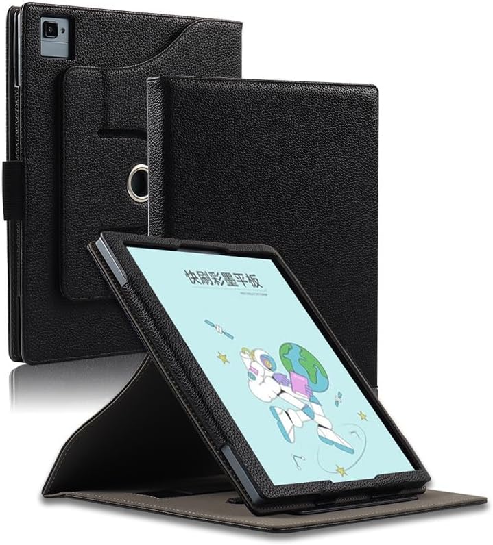 Fro 360 Degree Rotating Cover for Onyx Boox Tab Ultra C Pro Case with Hand Strap 10.3" eBook Magnetic Funda for Boox Tab 10C Pro (Black)