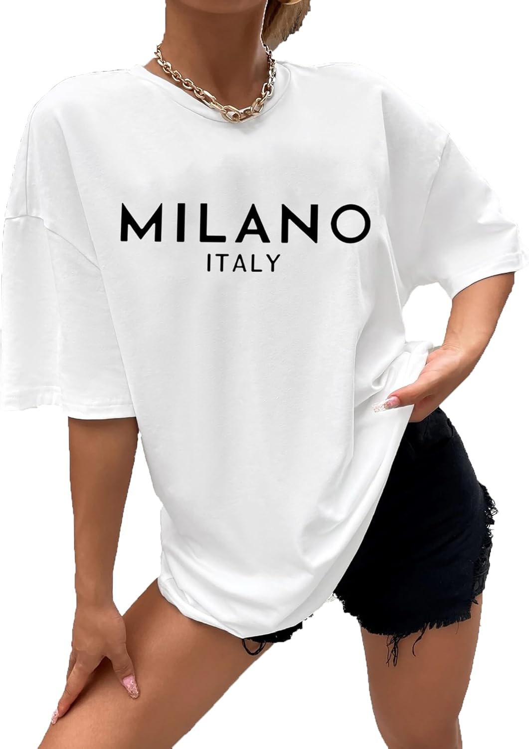 Oversized Tshirts for Women Trendy Graphic Tees Vintage Summer Short-Sleeve Preppy Shirts Casual - Image 6