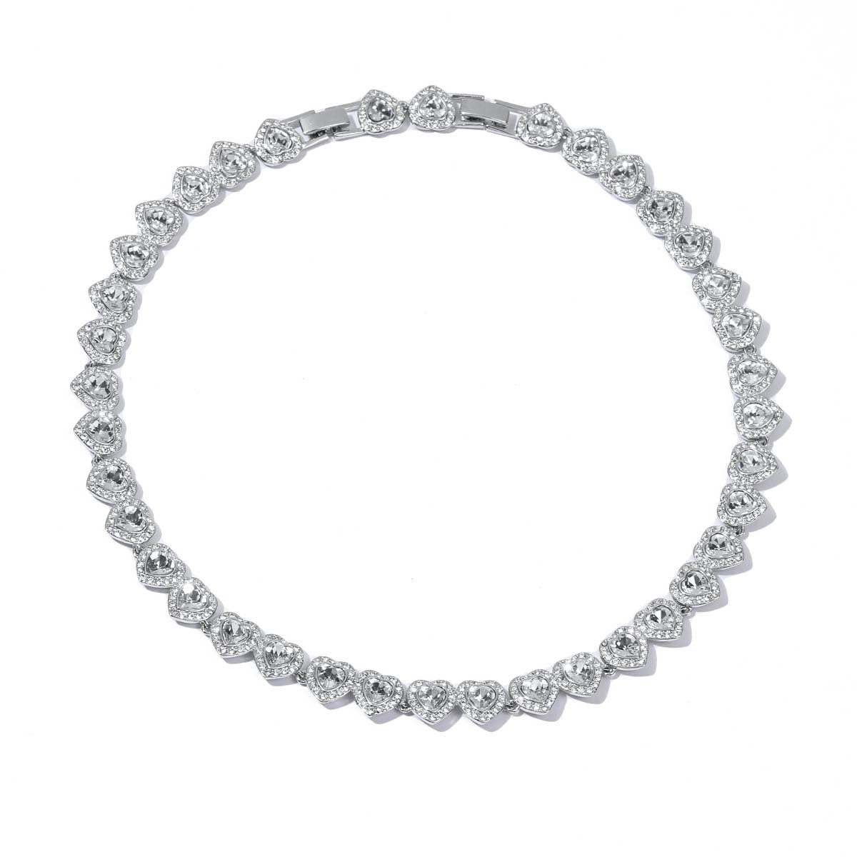 Collana angelica - Collane di cristallo in oro 18 carati, collana delicata di gioielli in oro, cristallo trasparente per donne, matrimonio, festa, matrimonio, San Valentino