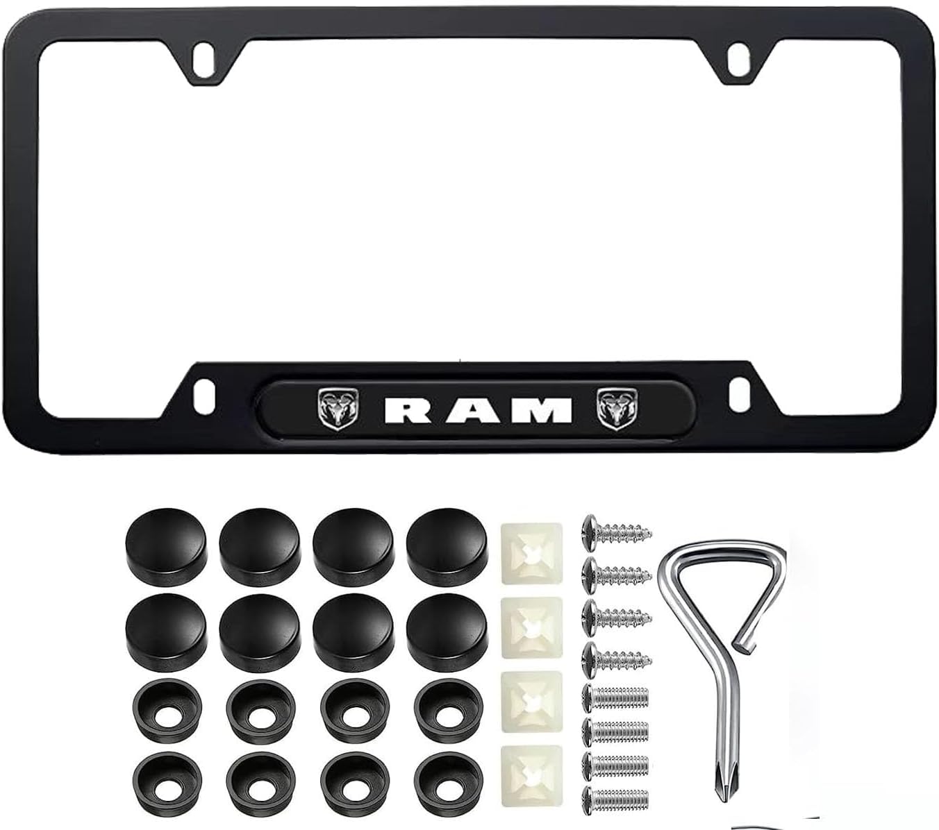 2PCS Black Carbon Fiber Style Stainless Steel Rust Free