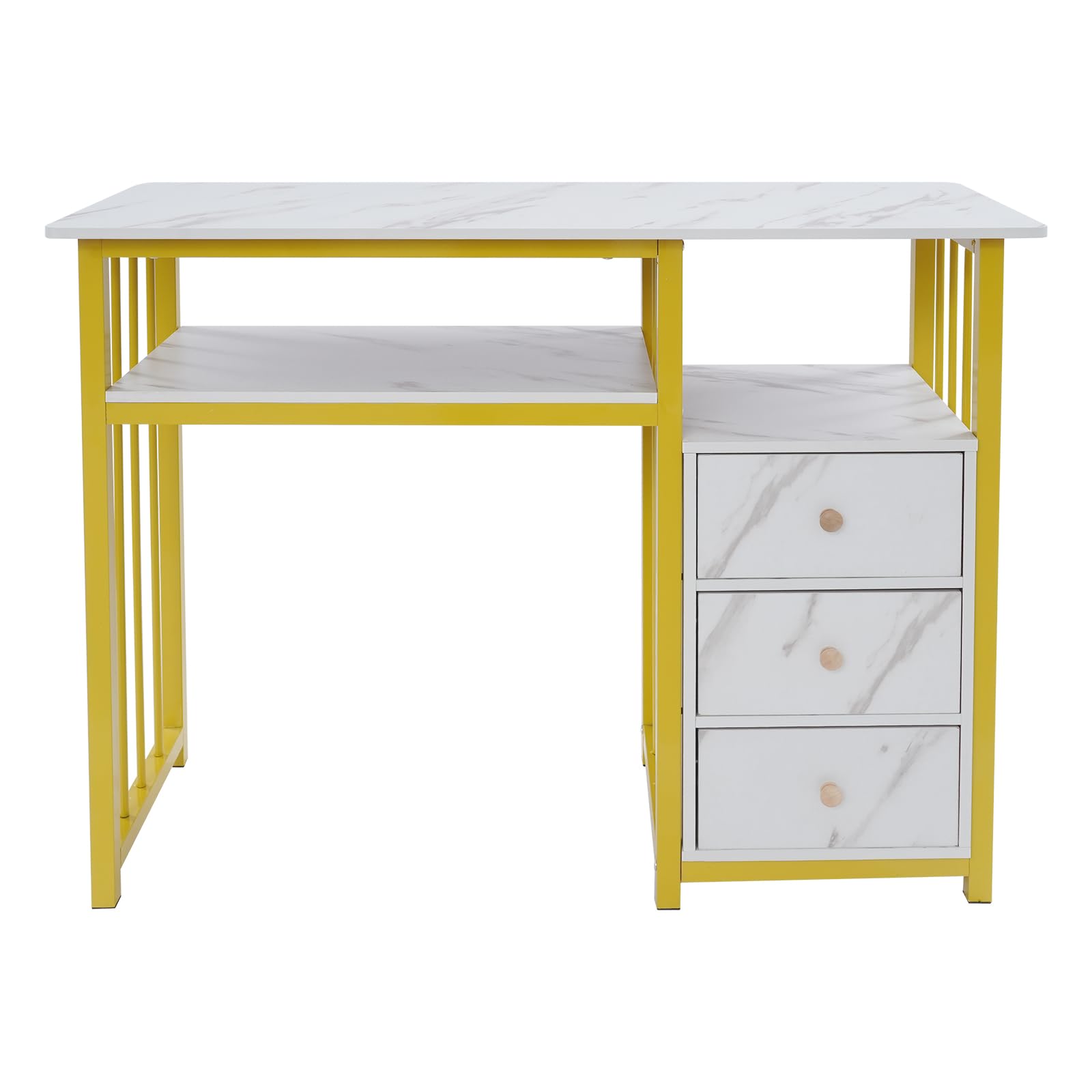 Tavolo per manicure con 3 cassetti, scrivania per unghie 100x40x76 cm, tavolo da studio e da computer, piccolo banco da lavoro per salone di bellezza, home spa e ufficio